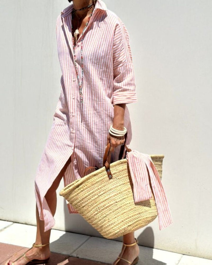 Denise | Classic Striped Shirt Dress