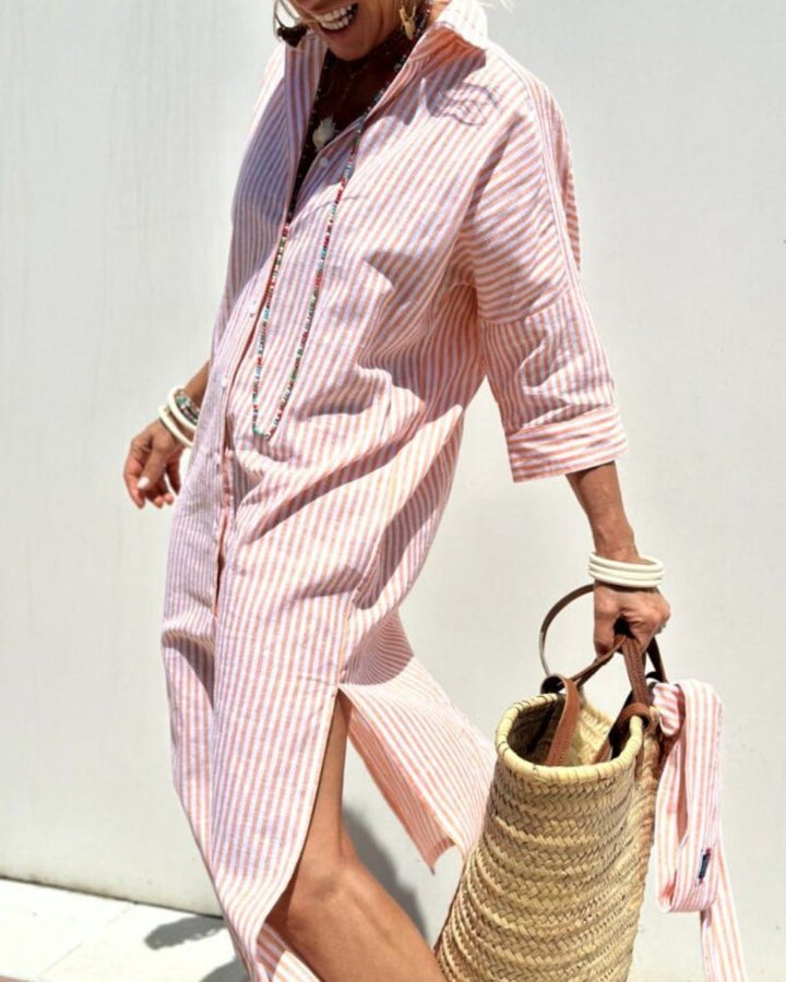 Denise | Classic Striped Shirt Dress