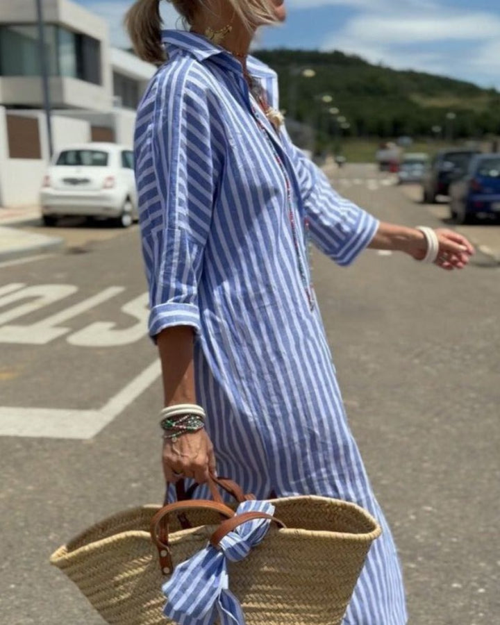 Denise | Classic Striped Shirt Dress