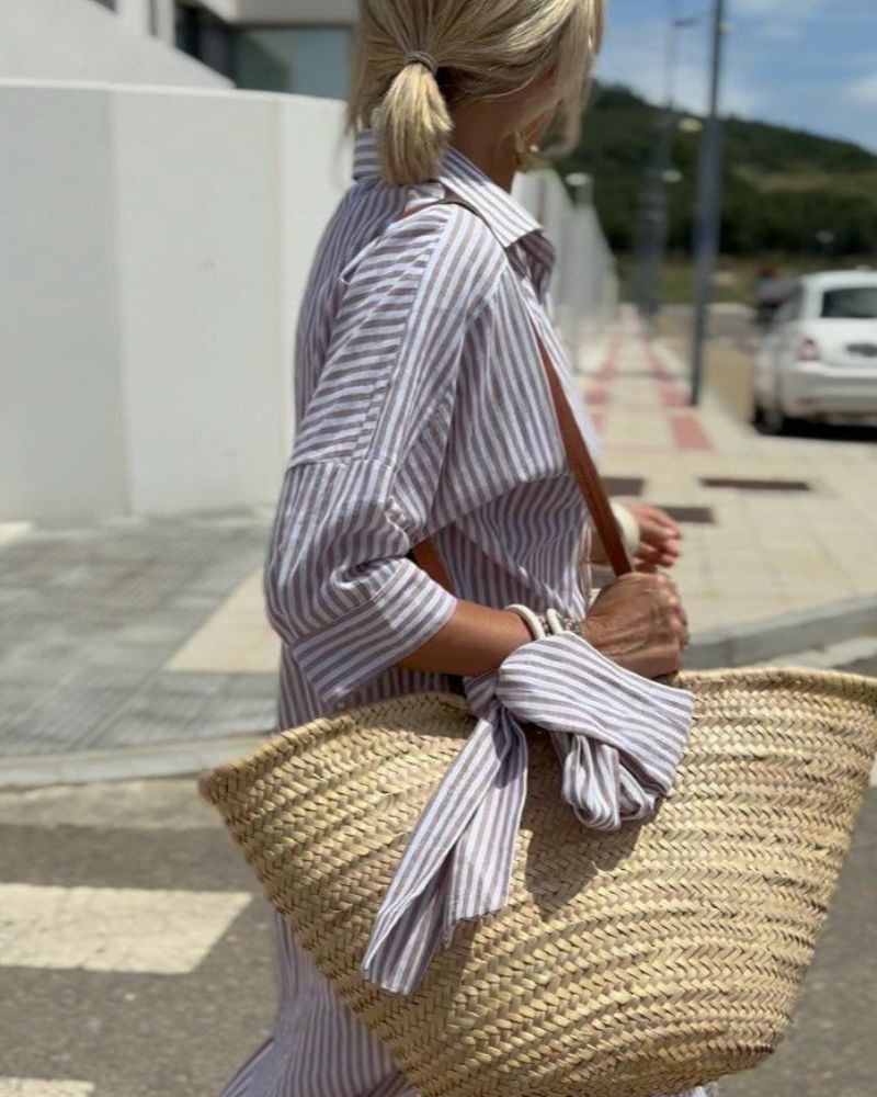 Denise | Classic Striped Shirt Dress