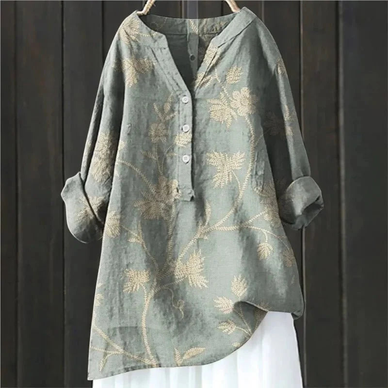 Mabell | Floral Blouse in Soft Cotton