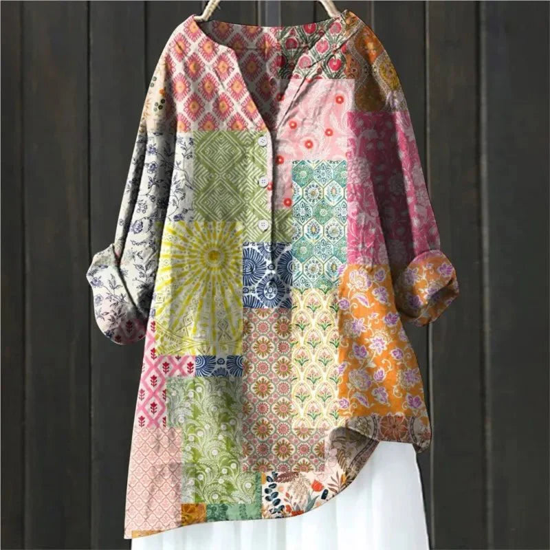 Mabell | Floral Blouse in Soft Cotton
