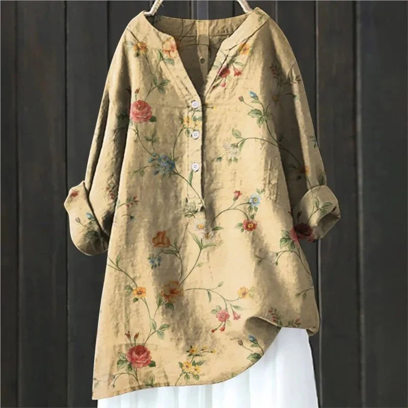 Mabell | Floral Blouse in Soft Cotton