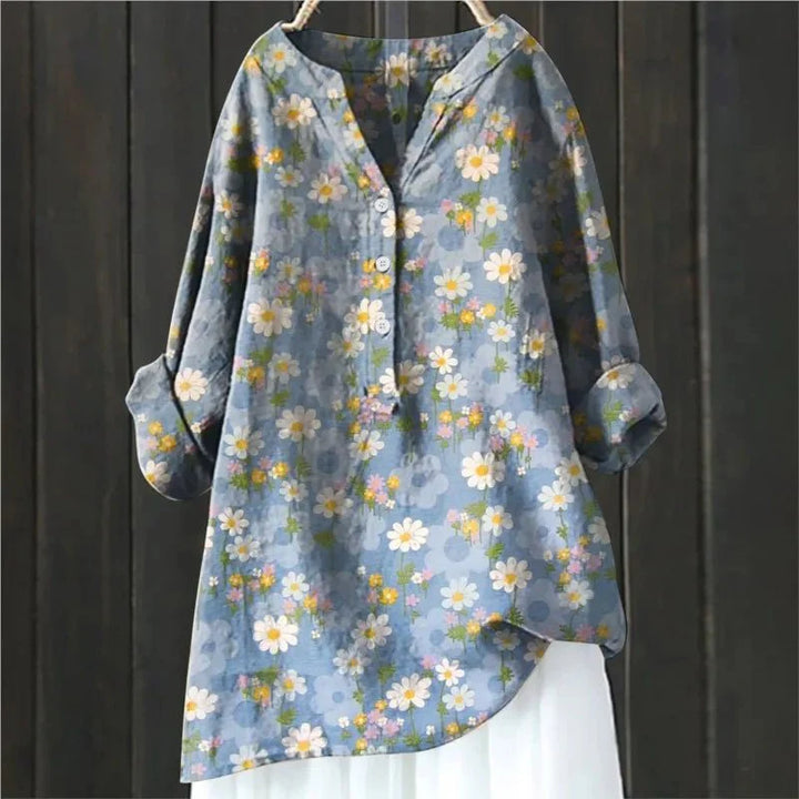 Mabell | Floral Blouse in Soft Cotton