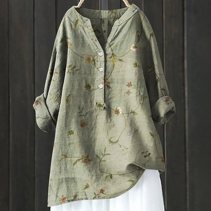 Mabell | Floral Blouse in Soft Cotton