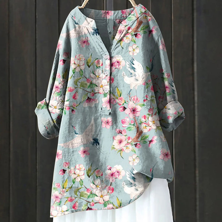 Mabell | Floral Blouse in Soft Cotton