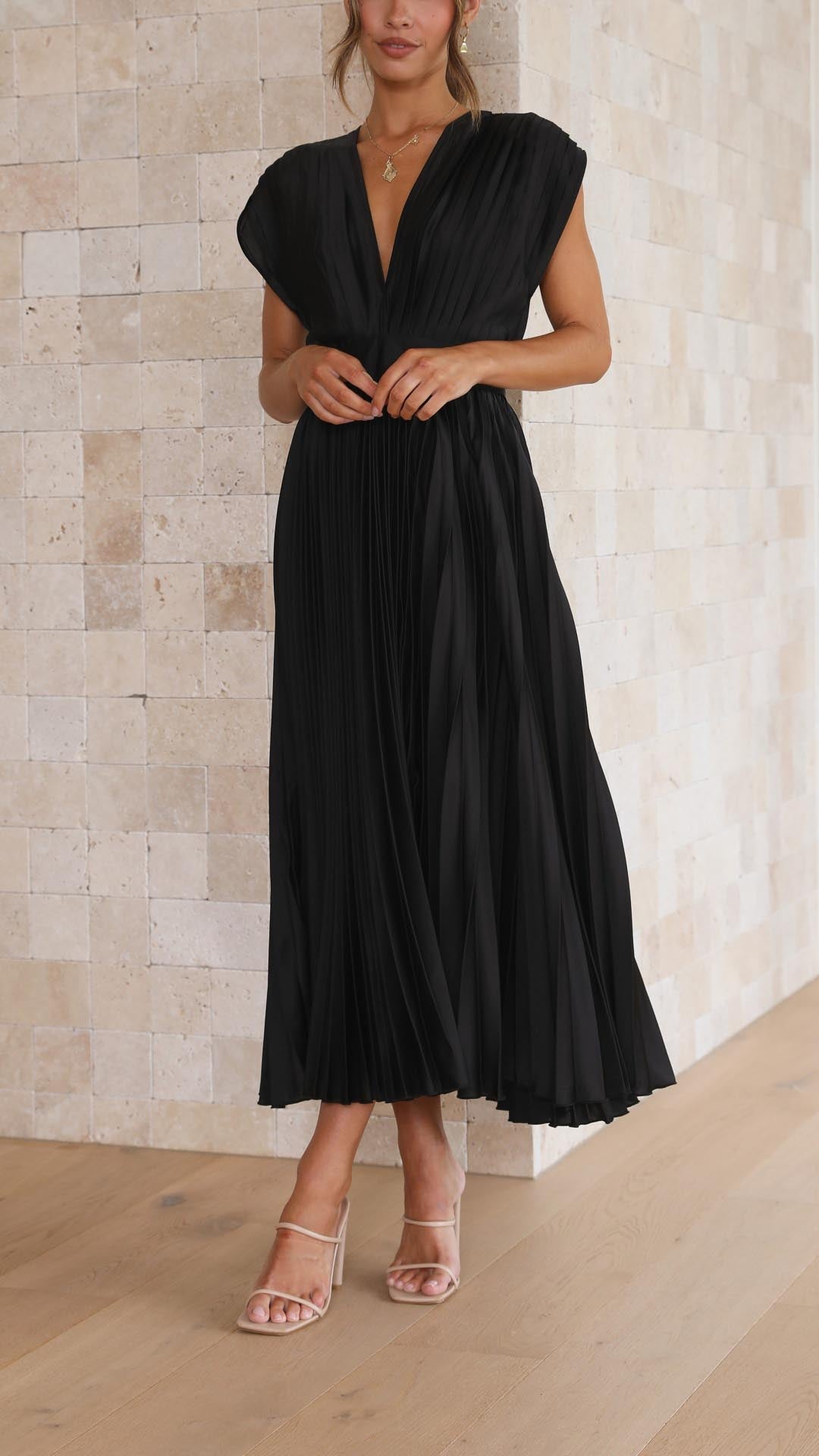 Maria | Elegant Pleated Dress