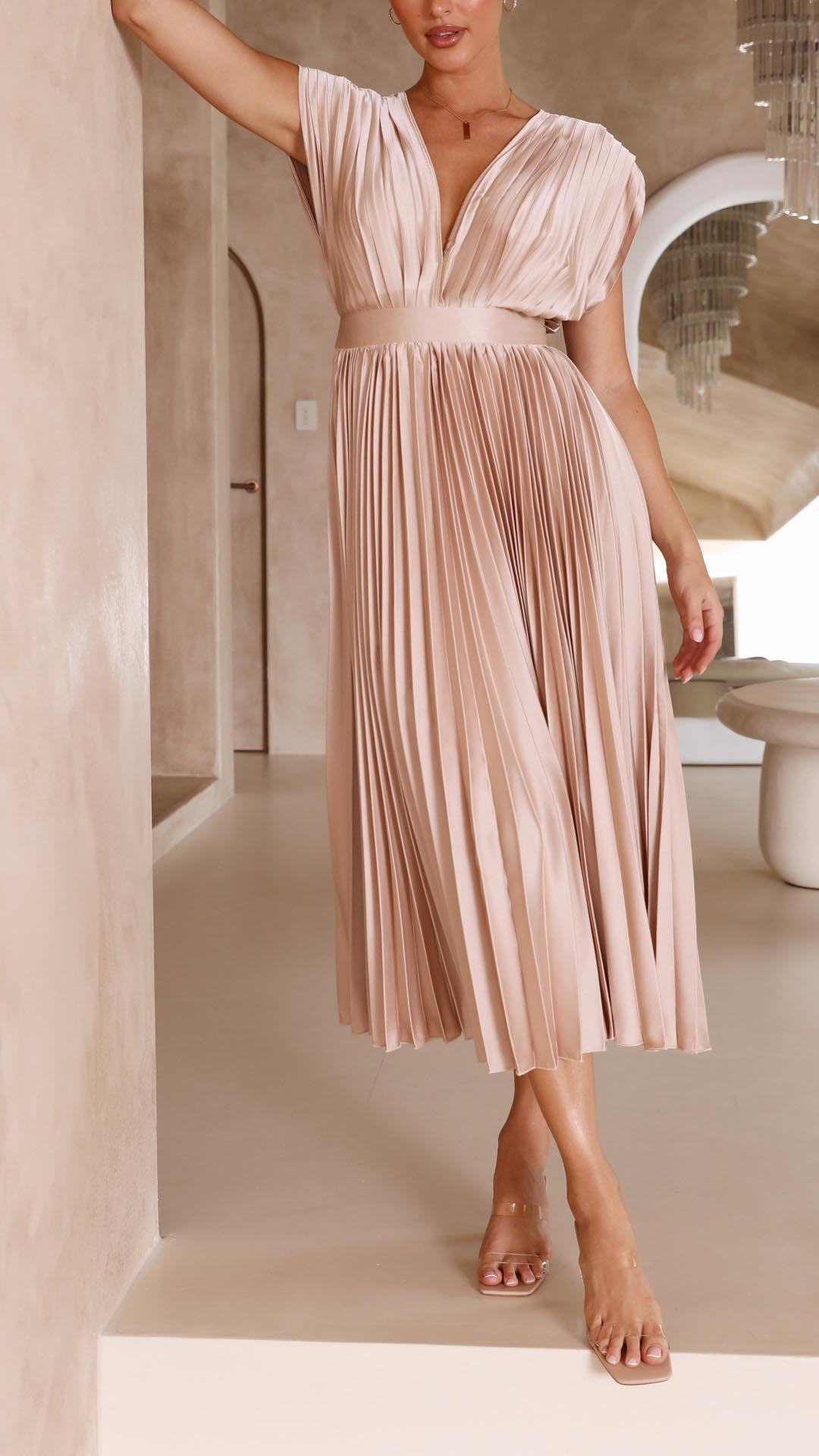 Maria | Elegant Pleated Dress