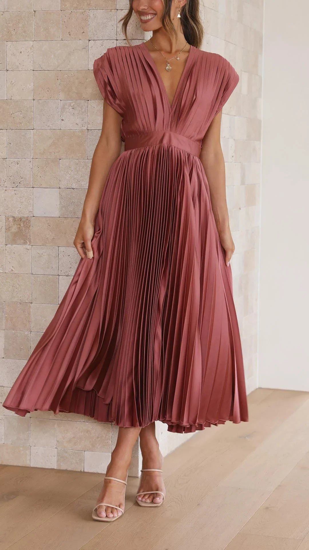 Maria | Elegant Pleated Dress