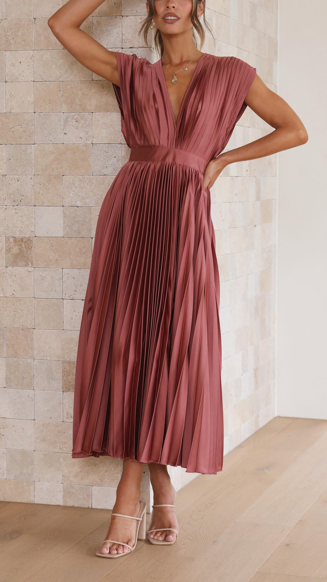 Maria | Elegant Pleated Dress