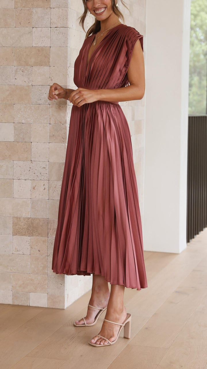 Maria | Elegant Pleated Dress